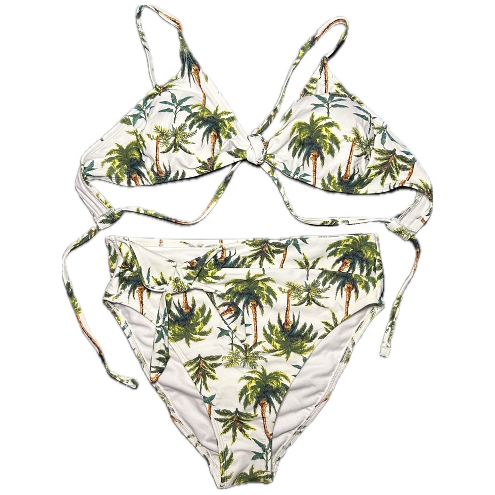 Target Brand Palm Tree Pattern Bikini Top & Bottom